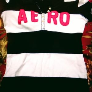 Blue & white striped Xlarge Aeropostale shirt
